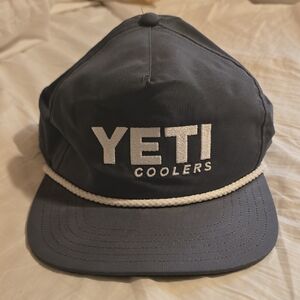 YETI Dark Gray Cap with White Rope NEW